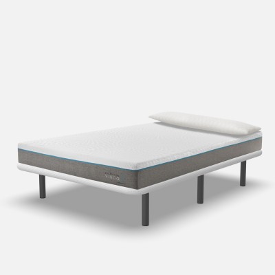 COLCHÓN VISCO 3 + BASE TAPIZADA+ ALMOHADA