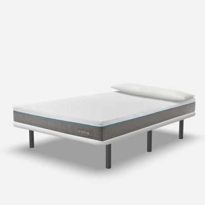 COLCHÓN VISCO 5 + BASE TAPIZADA  + ALMOHADA
