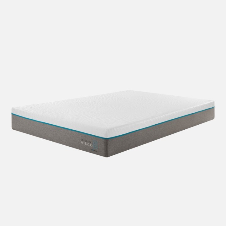 COLCHÓN VISCO 5 + BASE TAPIZADA  + ALMOHADA