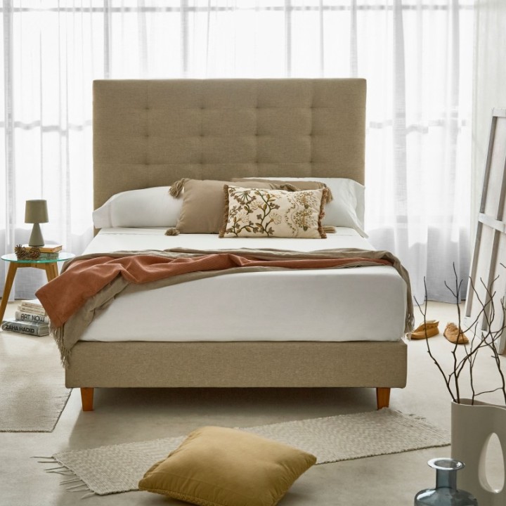 Cama Tapizada Venecia Cerezo