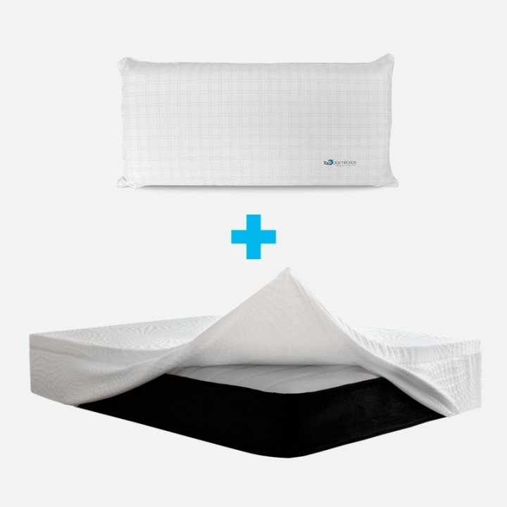 Pack Topper Viscoelástico Premium 6 + Almohada Viscoelástica
