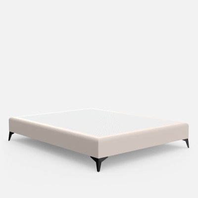 Cama Tapizada Diamond | Patas Negro Mate