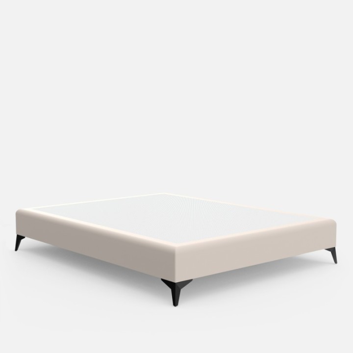 Cama Tapizada Diamond | Patas Negro Mate