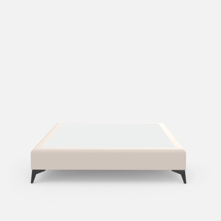 Cama Tapizada Diamond | Patas Negro Mate