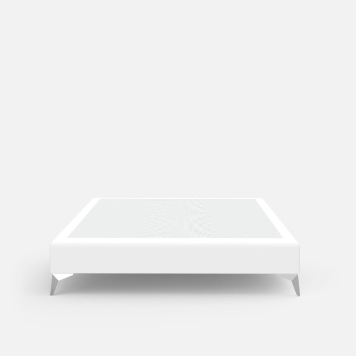 Cama Tapizada Diamond | Patas Cromadas Y Black Niquel
