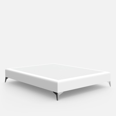 Cama Tapizada Diamond | Patas Cromadas Y Black Niquel