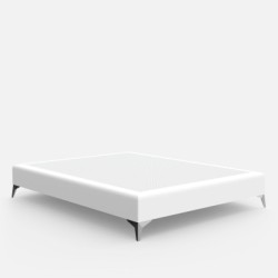 Cama Tapizada Diamond | Patas Cromadas Y Black Niquel