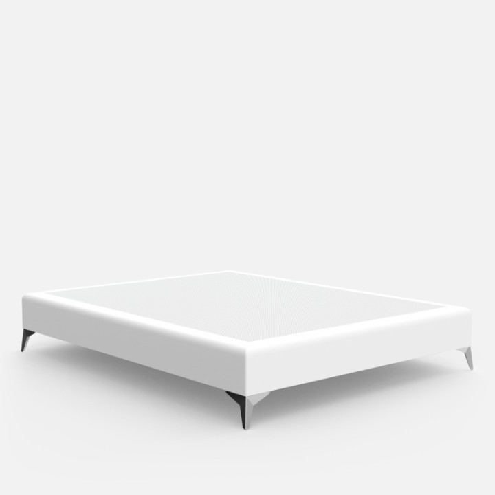 Cama Tapizada Diamond | Patas Cromadas Y Black Niquel