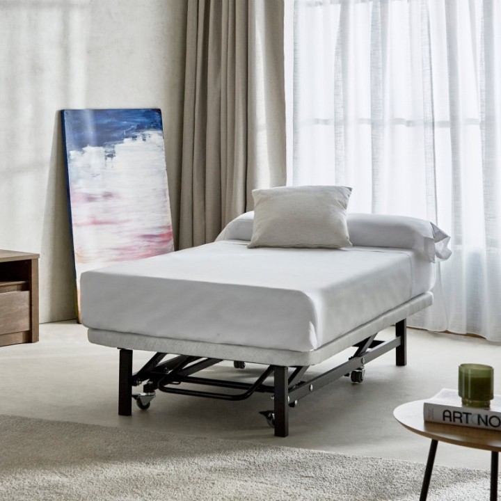 CAMA ELEVABLE TAPIZADA
