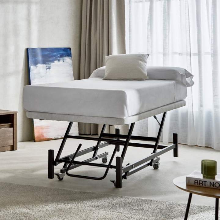 CAMA ELEVABLE TAPIZADA