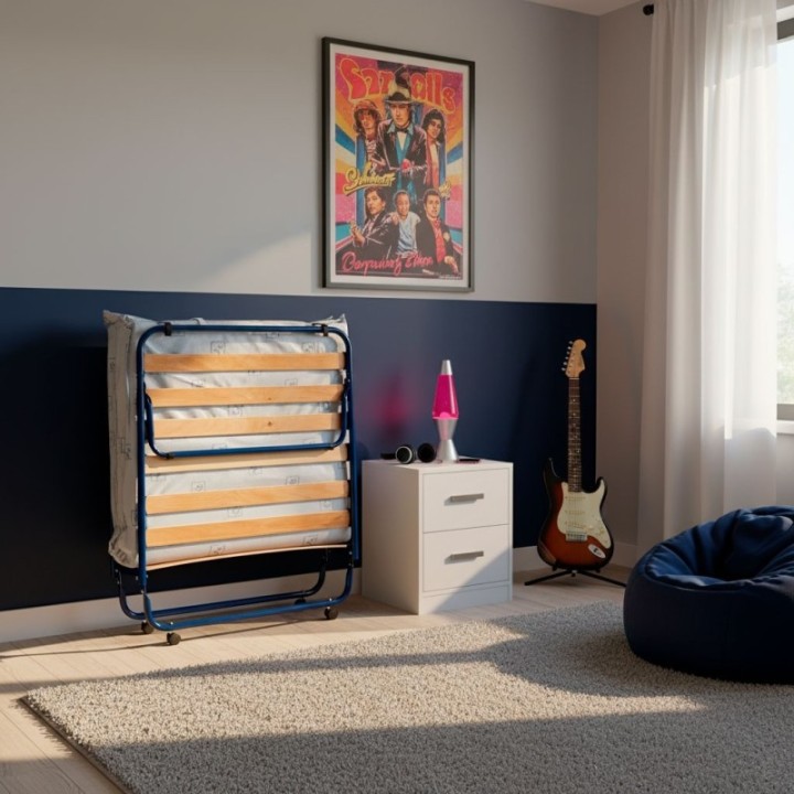 Cama Plegable Individual Con Colchón